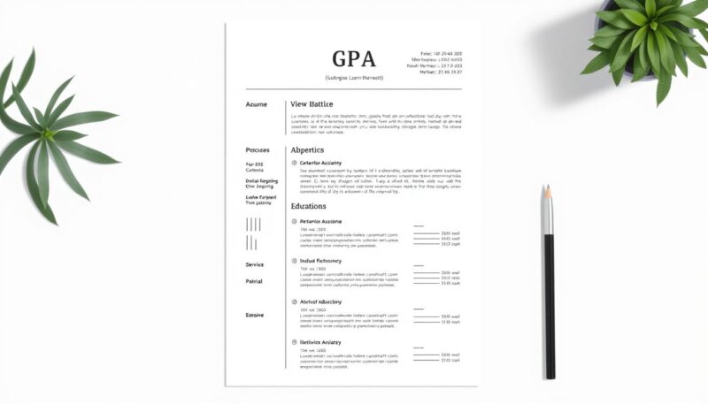 GPA presentation in resumes