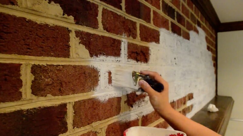 Adding brick to kitchen design with painted brick walls